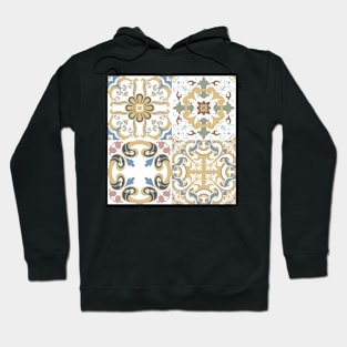 Vector set of Portuguese tiles patterns. Collection of colored patterns for design and fashion. Hoodie